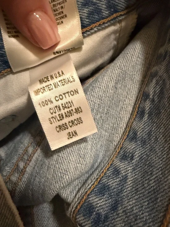 Agolde Light Wash Criss Cross Jean - Picture 6 of 7